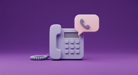 3D Landline Phone  Message
