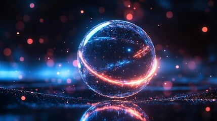 Poster - Halo Pattern: A Neon-Powered Logo Pulse

