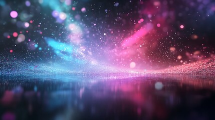 Wall Mural - futuristic silence: a subtle holographic logo in dim surroundings