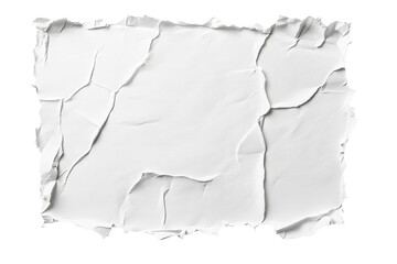 Canvas Print - torn paper texture on a black background for mockup presentation, cut out transparent