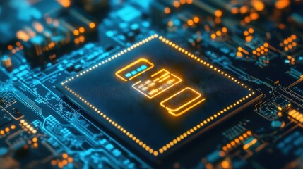 CPU with app interface on circuit board