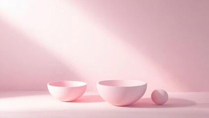 Poster - Minimalist plain pink background for product photography, with just one object as the highlight.