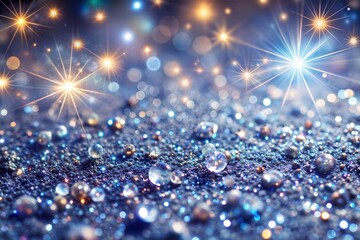 Canvas Print - fireworks and sparkles in magical scene with diamond texture celebration background