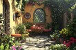 © viktorbond - Modern back patio - garden and backyard with seating and place to entertain and cook