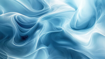 Fototapete - A gentle blend of soft blue hues creates flowing patterns, evoking tranquility and a sense of peaceful movement