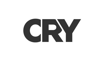 Poster - CRY logo design template with strong and modern bold text. Initial based vector logotype featuring simple and minimal typography. Trendy company identity.