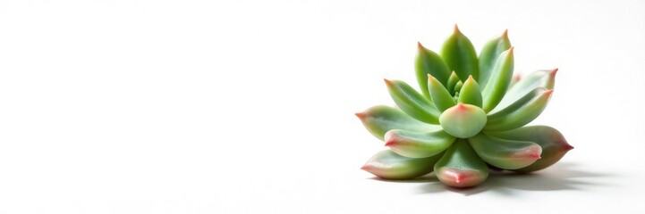 Isolated small succulent plant on white background, isolated, leaf,