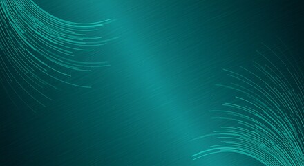 Fototapete - Teal Abstract Lines Flowing Texture Modern Background Digital Design Graphic Element