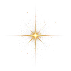 Wall Mural - png an isolated gold blink light effect night black fireworks.
