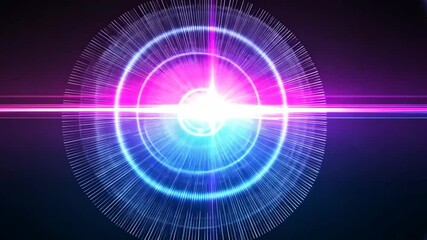 Poster - Purple blue light streaks, dark background, energy, design