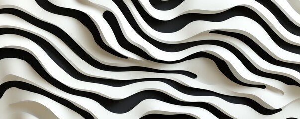A modern design texture featuring a seamless pattern of abstract grayscale organic shapes on a white and black background