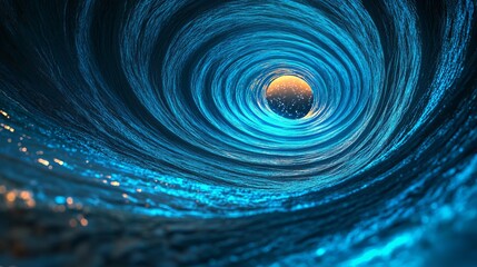 The combination of blue, purple, and turquoise colors forms a swirling pattern that makes up a colorful neon lines background, created using 3D rendering