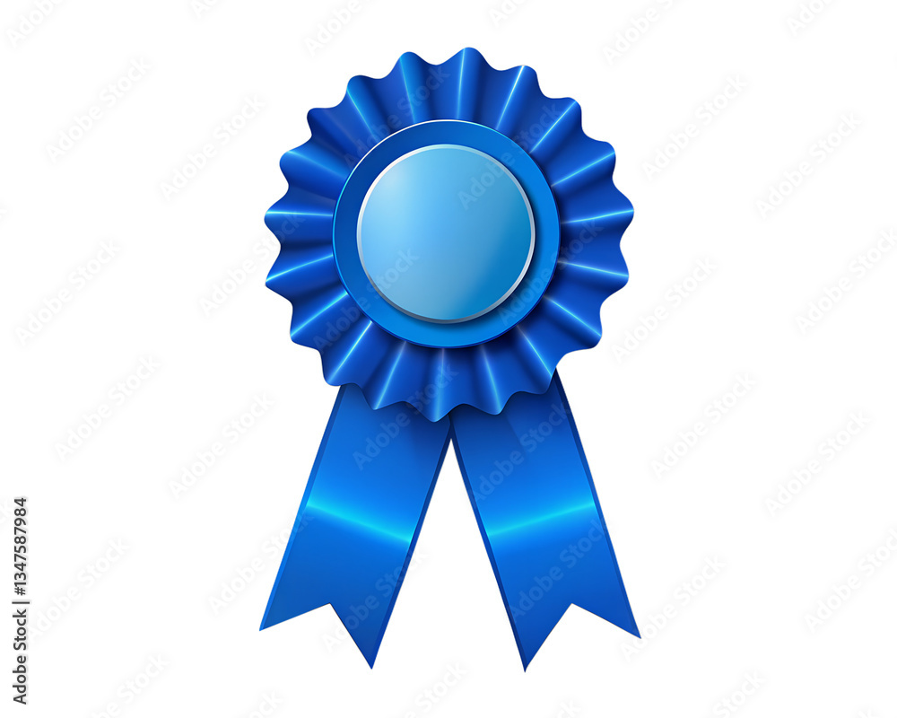 blue award ribbon isolated on transparent background Stock Photo ...