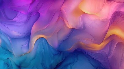 Aufkleber - Vibrant abstract art with flowing colors creates a dreamy atmosphere in a modern design context
