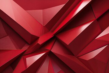 Poster - Vibrant Red Abstract Background with Geometric Texture and Gloss for Contemporary Design and Graphics