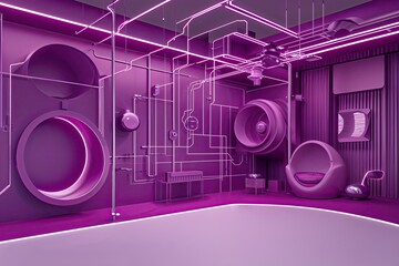 Poster - Cutting Edge Magenta Poster Highlighting Engaging Interconnectivity and Contemporary Design
