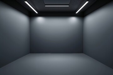 Poster - Luxury Grey Gradient Background for Product Photography in Minimalist Dark Space