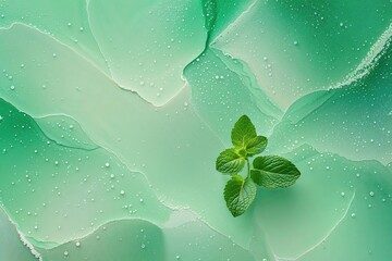 Poster - Pastel Green Grainy Gradient Background for Mint Fresh Wallpaper Design