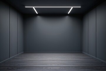 Poster - elegant grey gradient background in dark room perfect for product showcase