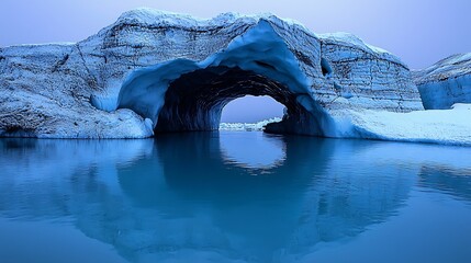 Wall Mural - ice arch over tranquil water
