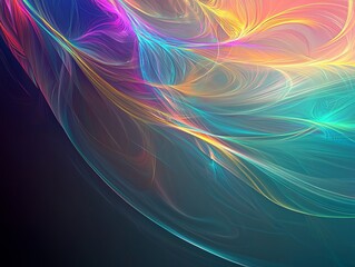 Poster - Vibrant abstract background flowing with colors and patterns, showcasing dynamic movements in a captivating design