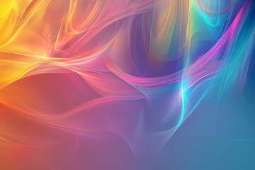 Poster - colorful abstract background design featuring vibrant waves and swirls in shades of pink, blue, and 