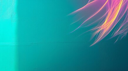 Poster - Vibrant abstract background with smooth gradients and flowing lines in calming turquoise and soft purple hues