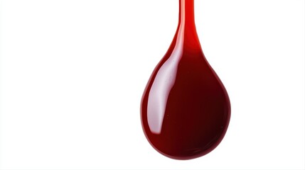 Poster - Close-up of a Red Virus Droplet Representing Health Risk and Infection Concept in Medicine