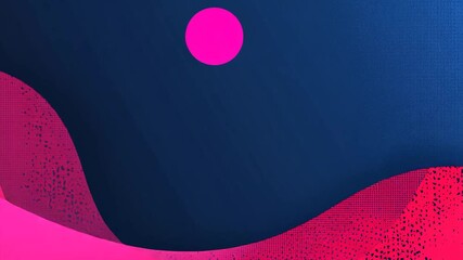 Poster - Pink, blue abstract art; wavy shapes, background; design, website