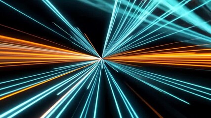 Poster - Night highway light trails, speed motion blur, dark background, design element