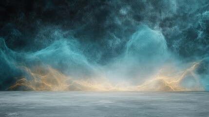 Wall Mural - Dark, ethereal, smoky,  light-streaked,  industrial  backdrop