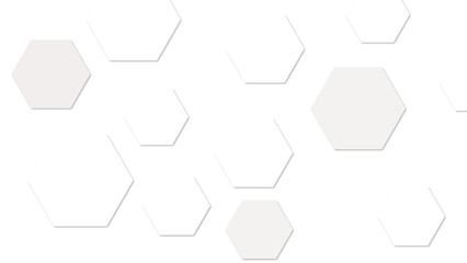 Poster - abstract white soft hexagon concept design abstract technology background vector. white 3d futuristi