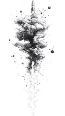 Poster - Abstract Ink Explosion Ascending Design