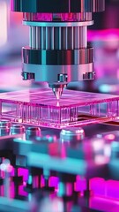 Poster - Precision Engineering: A Close-Up of Automated Manufacturing Process