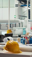 Poster - vertical video research and development photovoltaics factory office used to oversee performance of 