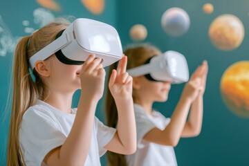 Poster - Children Engaging with Augmented Reality in a Futuristic Learning Environment