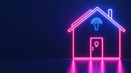 Poster - Futuristic Smart Home Concept Representing Cybersecurity and High-Tech Innovations in Residential Living