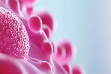 Poster - Magnified View of a Virus Cell Illustrating Infection Concept with Vibrant Cellular Details