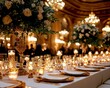 © Supanan - Experience the splendor of a refined black-tie gala, a timeless luxury event illuminated by soft golden lighting, showcasing guests in elegant eveningwear Witness an unforgettable evening of