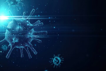 Poster - Close-Up Concept of Multiple Viruses Representing Pandemic and Infectious Disease Threats