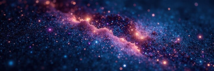 glittering starry expanse on a darkened canvas, asteroid belt, astronomy