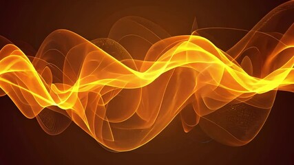 Poster - Abstract Wave Design Flowing Orange Lines Evoke Energy, Movement, Warmth, and Dynamism in Vibrant Display of Creativity and Modern Aesthetics.