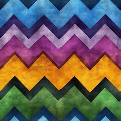 Aufkleber - Colorful textured seamless stripe pattern in shades of blue purple pink orange green and dark brown for vibrant creative design projects