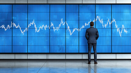 Poster - Analyzing stock market trends corporate office digital display business environment professional viewpoint financial insights