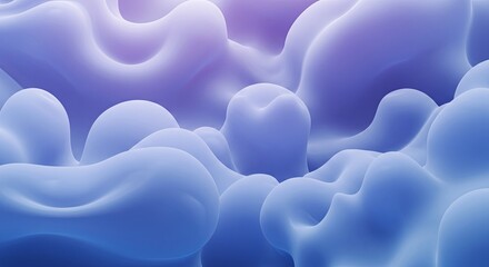 Poster - A blue and purple sky with a lot of clouds