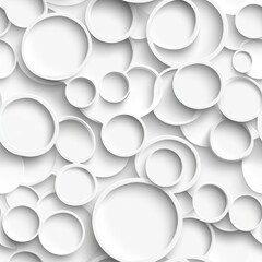 Aufkleber - A seamless pattern featu overlapping concentric circles in varying sizes and depths, creating an intricate three-dimensional visual effect and texture.