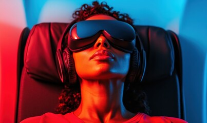 Aufkleber - Immersive Wellness Tech Neuroergonomic VR Recovery Experience for Modern Professionals - Cutting-Edge Stress Reduction and Mindful Digital Transformation