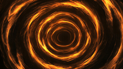 Poster - Swirling Flame Spiral Design with Fiery Orange and Black Abstract Backgrounds