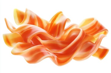 Poster - Vibrant Abstract Design of Flowing Orange and Yellow Waves Representing Movement and Energy in a Stunning Visual Composition