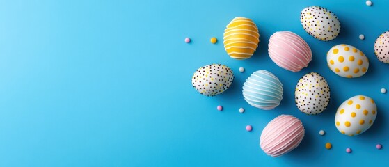 Aufkleber - Pastel Easter Egg Design Trend Artisan-Crafted Festive Cookie Decorating Inspiration for Modern Culinary Content and Seasonal Bakery Marketing